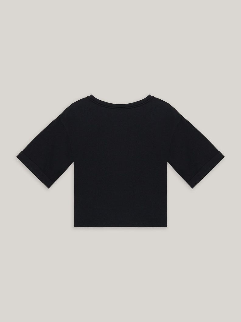 Polera Oversize Niña Glow Negro Calvin Klein-1