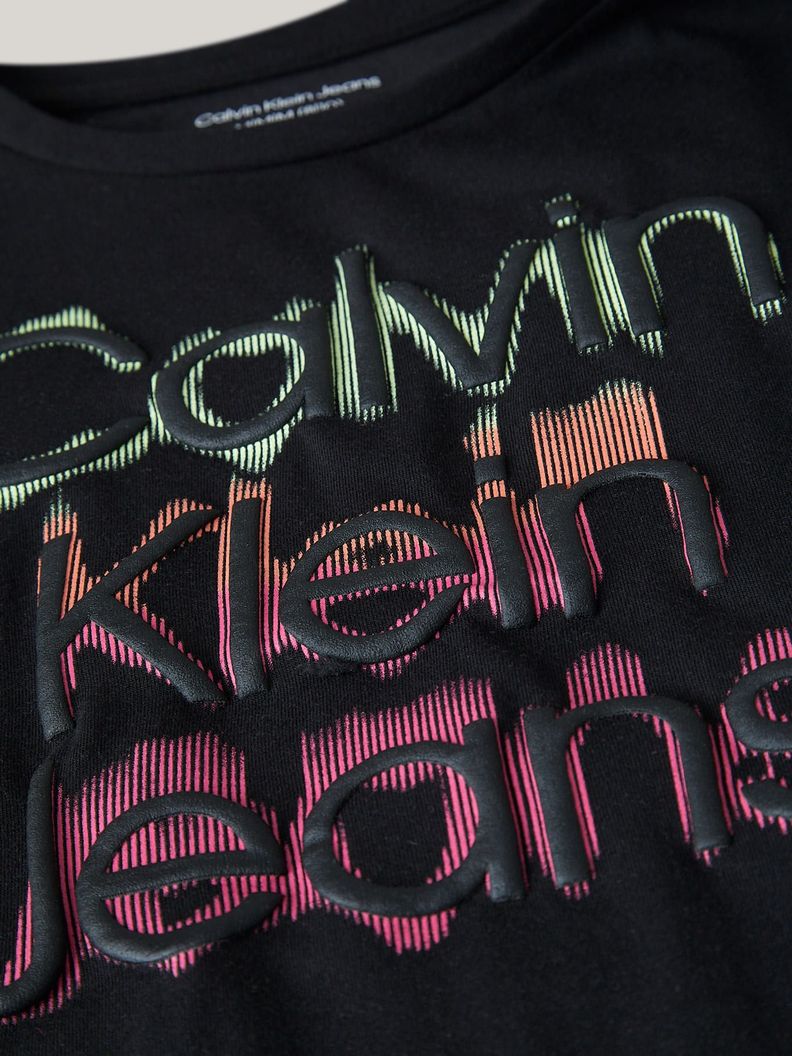 Polera Oversize Niña Glow Negro Calvin Klein-3