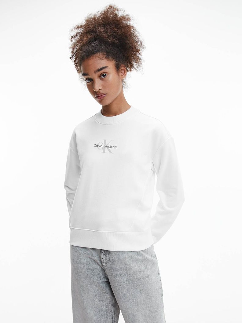 Polerón Monogram Blanco Calvin Klein