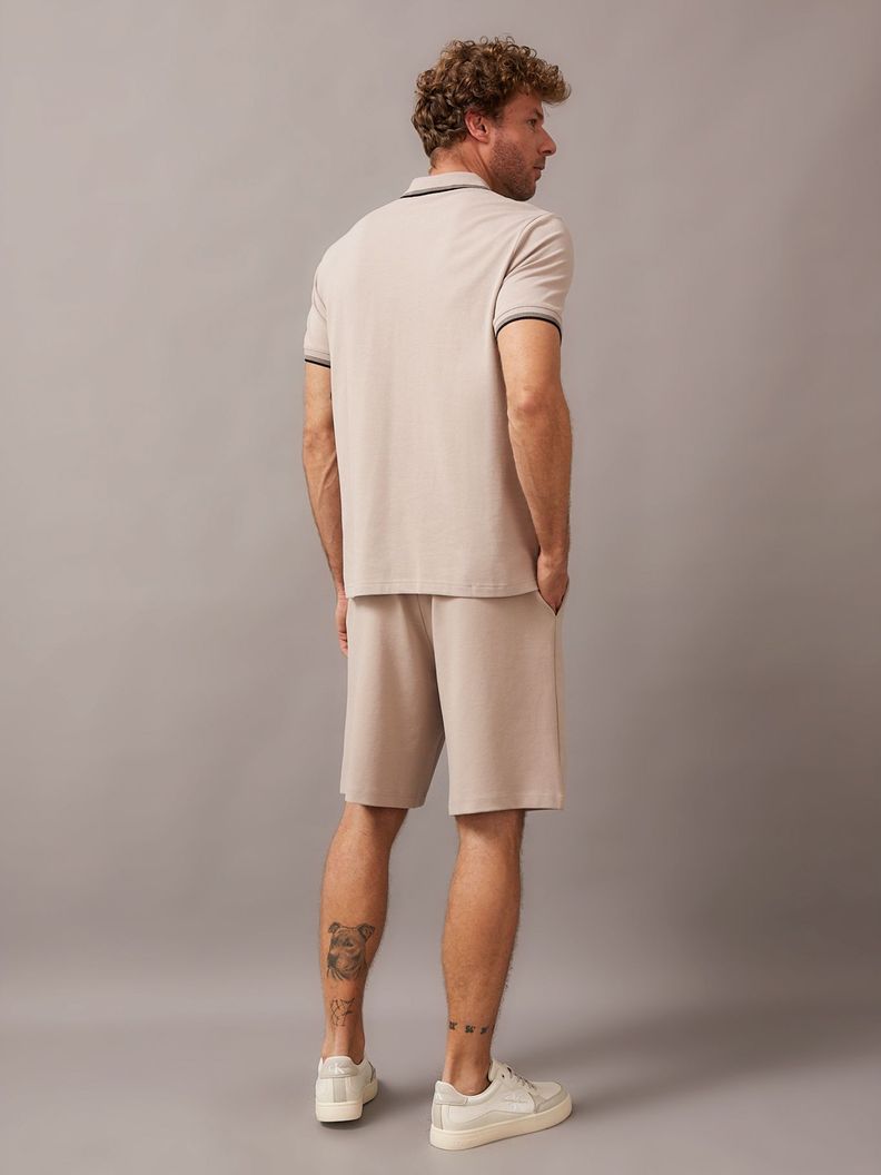 Polo Stretch Metal Button Beige Calvin Klein-2