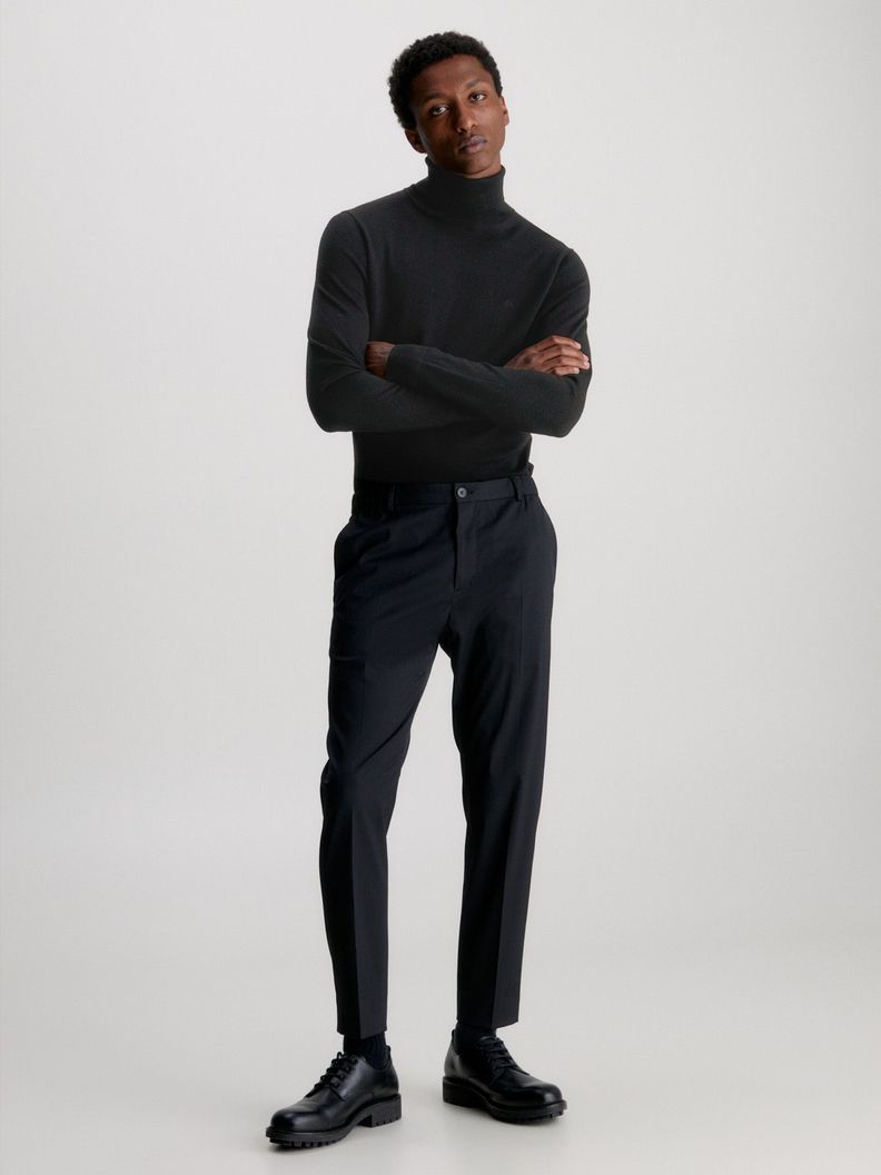 Sweater Cuello Alto Merino Negro Calvin Klein-1