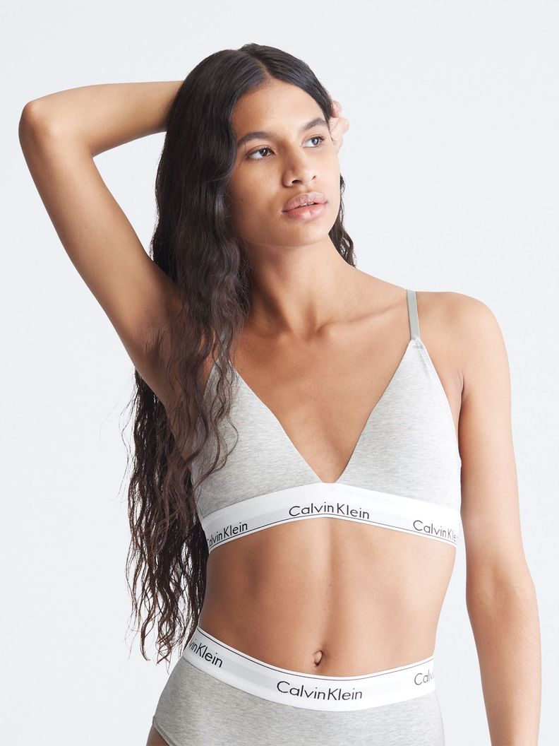Sujetador de triangulo 020 Gris Calvin Klein S