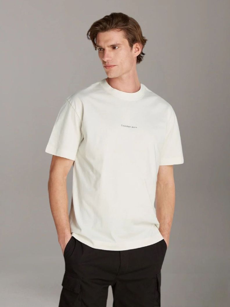 Polera City Grid Map Blanco Calvin Klein-0
