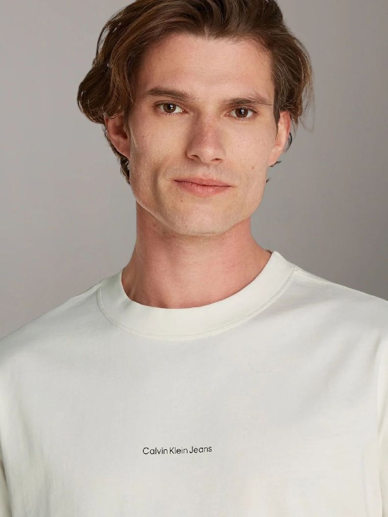 Polera City Grid Map Blanco Calvin Klein-2