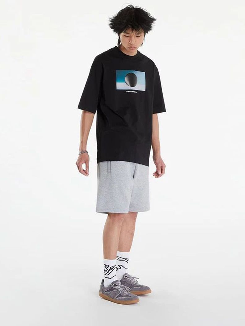Polera Cut Out Box Graphic Negro Calvin Klein-0