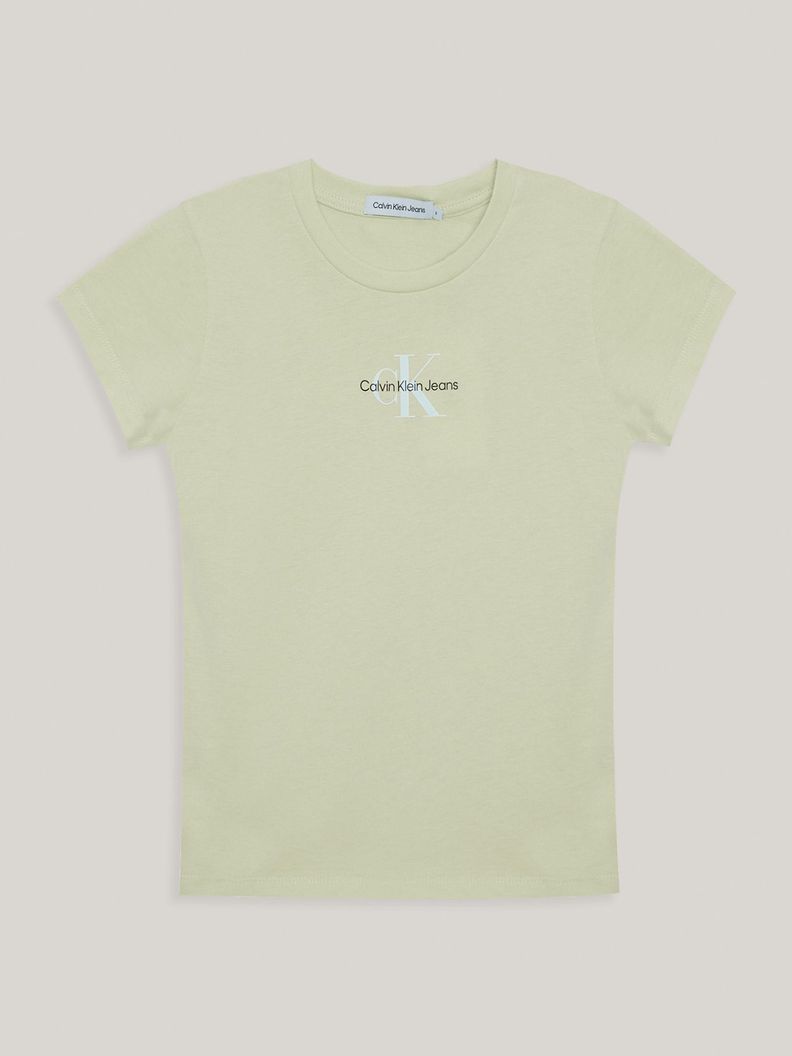 Polera Niña Micro Monogram Verde Calvin Klein-0