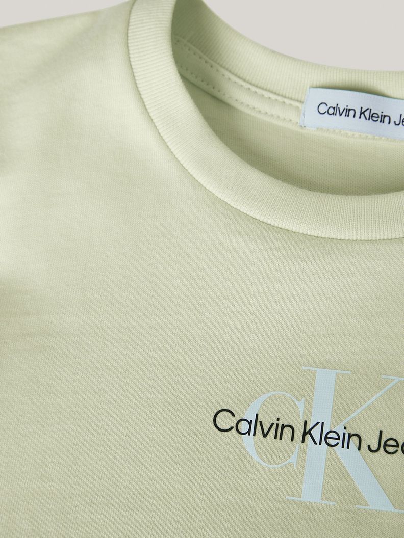 Polera Niña Micro Monogram Verde Calvin Klein-2