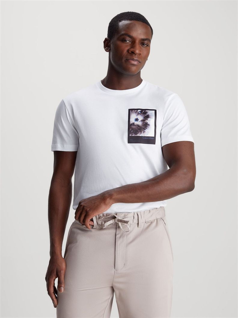Polera Framed Flower Graphic Blanco Calvin Klein-0