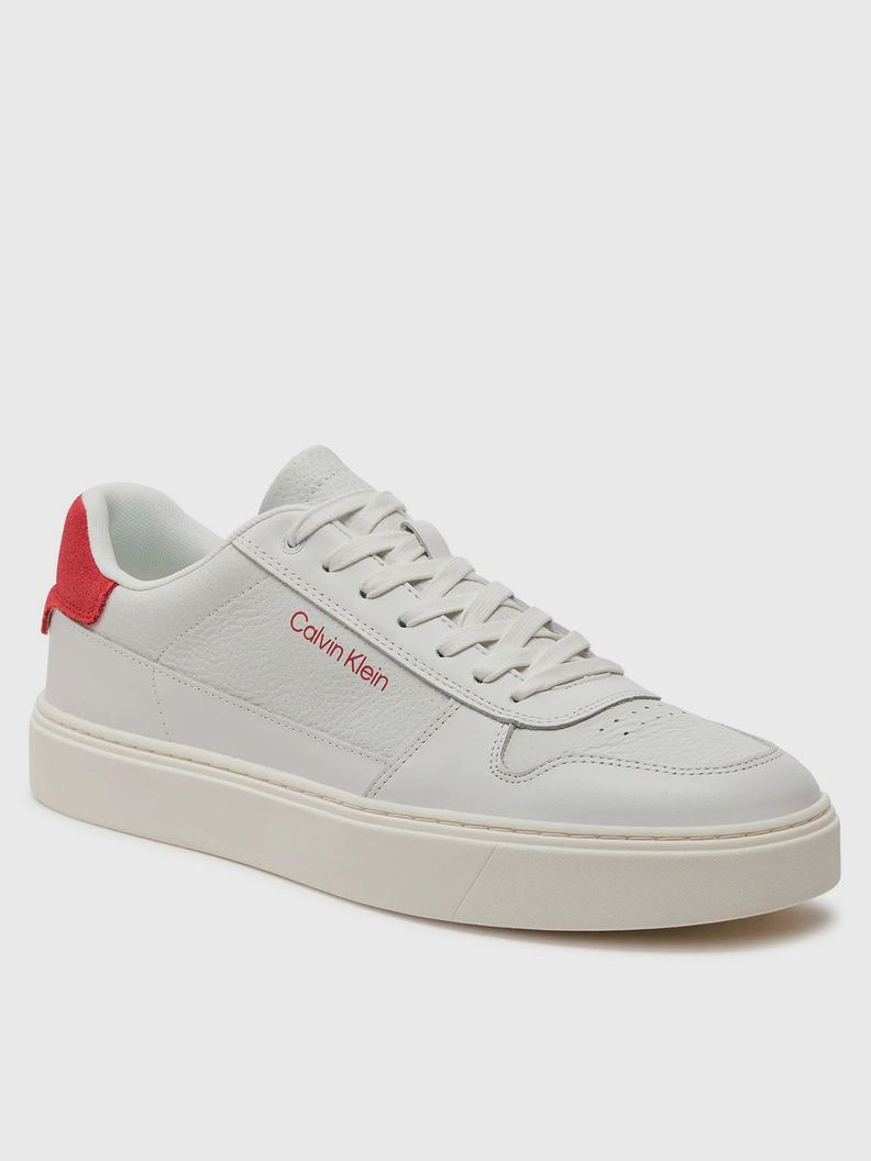 Zapatillas Cuero Lace Up Basket Blanco Calvin Klein-0