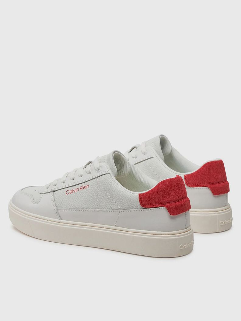 Zapatillas Cuero Lace Up Basket Blanco Calvin Klein-1