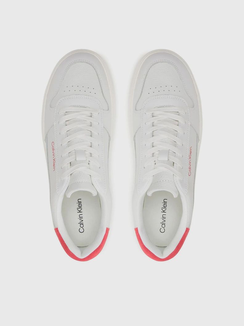 Zapatillas Cuero Lace Up Basket Blanco Calvin Klein-2