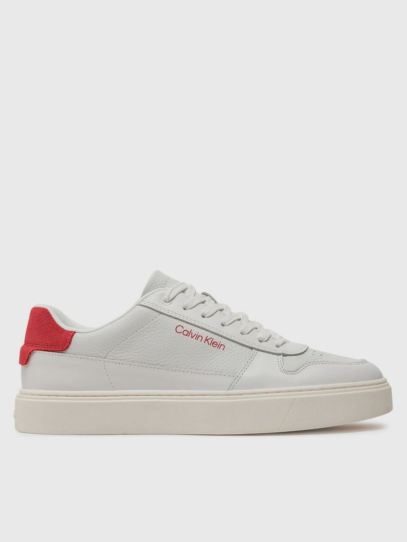 Zapatillas Cuero Lace Up Basket Blanco Calvin Klein-4