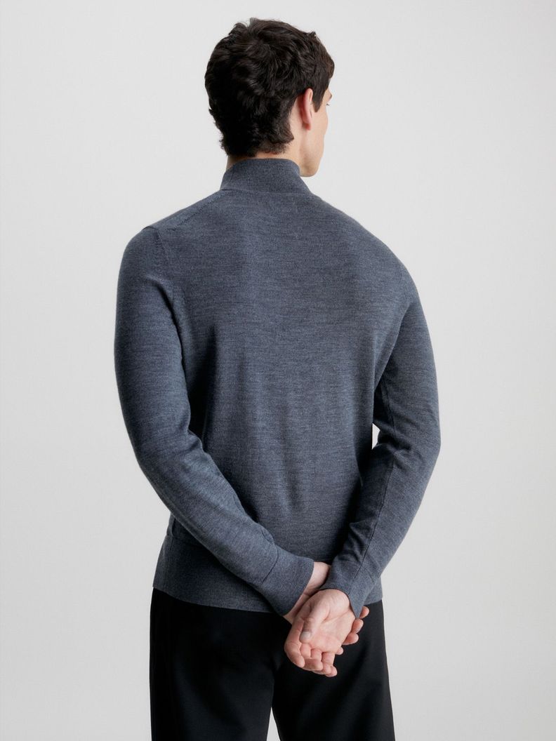 Sweater Cuello Alto Merino Mock Gris P4E Calvin Klein-2