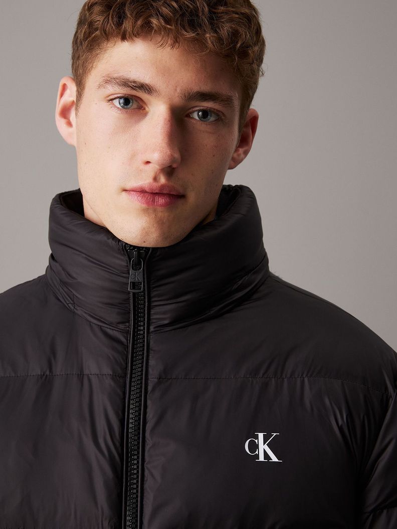 Parka Larga Essentials Down Negro Calvin Klein-1
