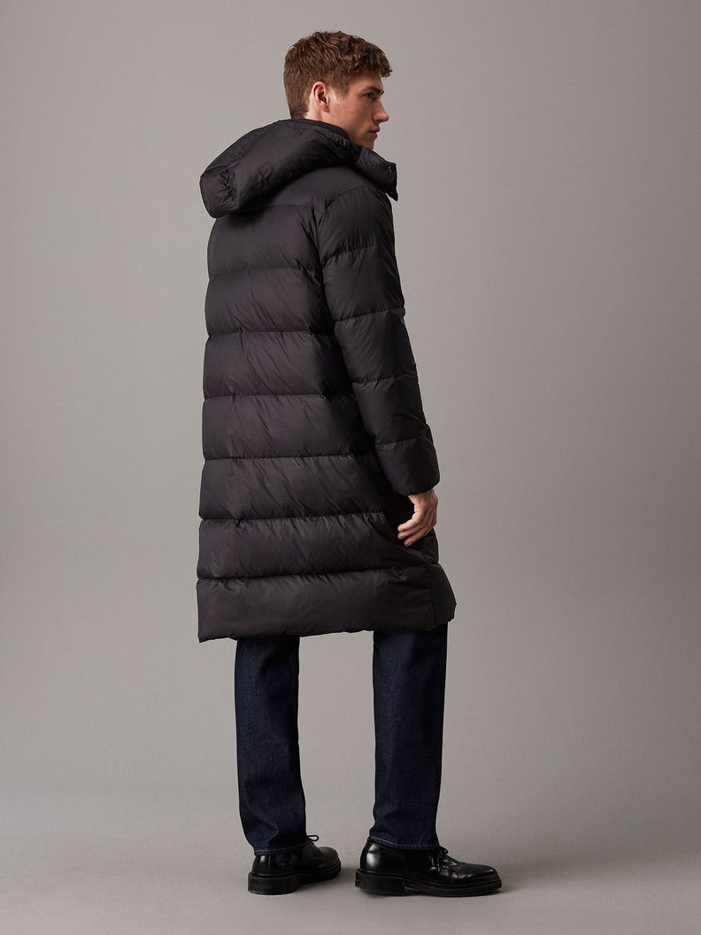 Parka Larga Essentials Down Negro Calvin Klein-2