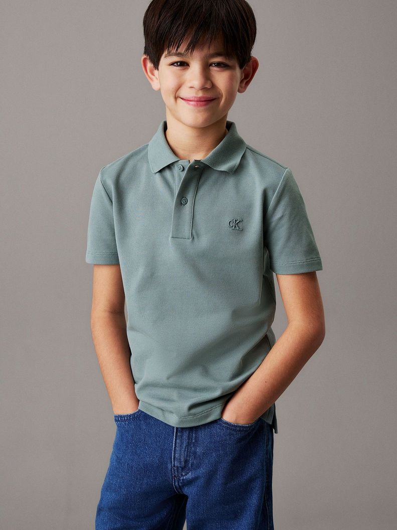 Polo Nino Essential Verde Calvin Klein 6