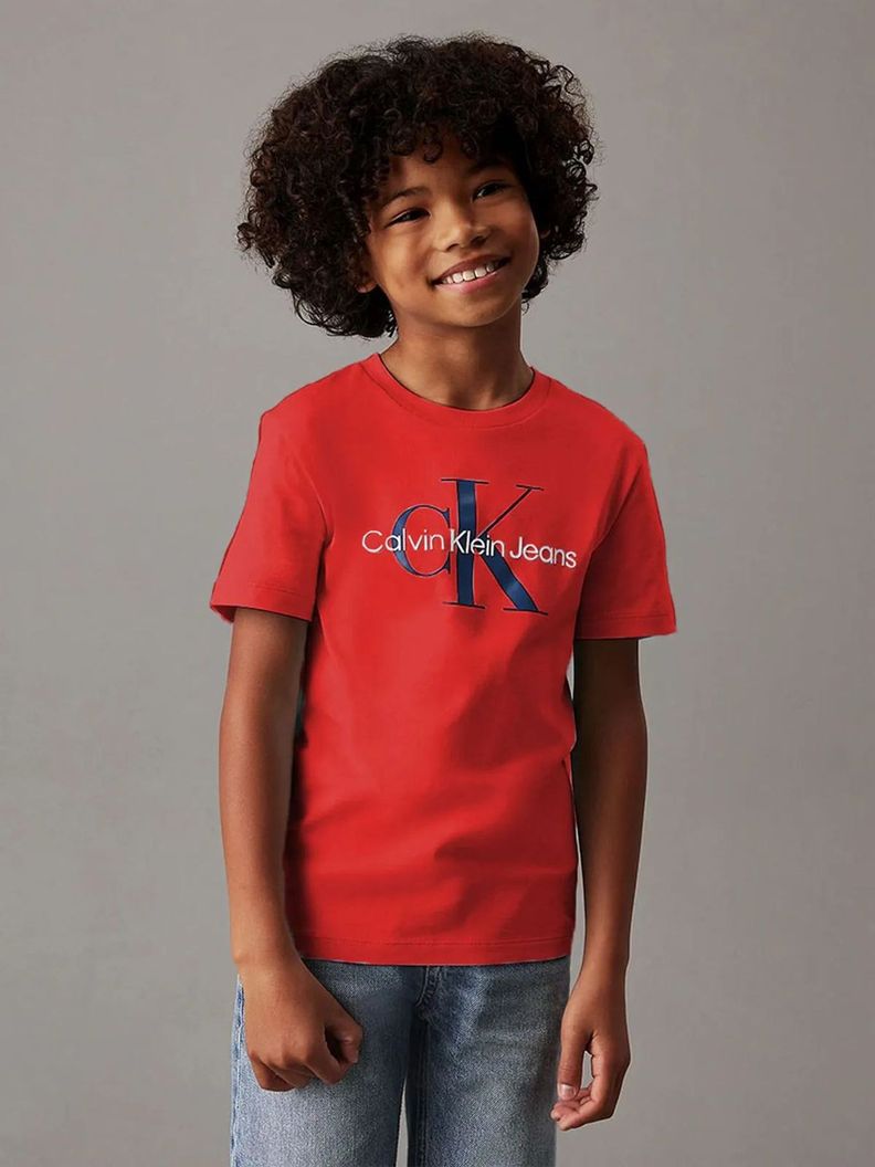 Polera Niño CK Monogram Rojo Calvin Klein-0