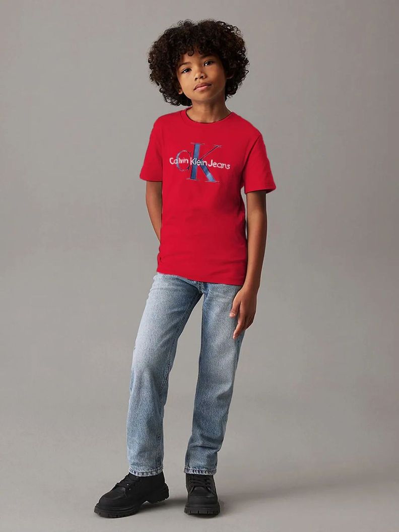 Polera Niño CK Monogram Rojo Calvin Klein-1