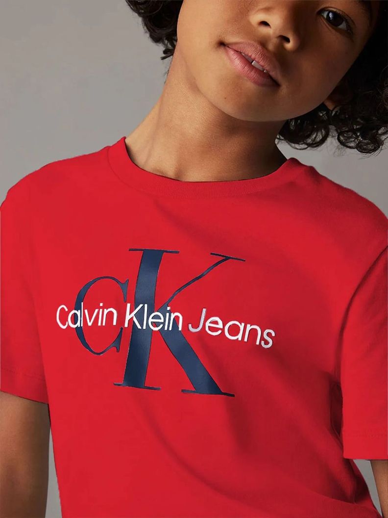 Polera Niño CK Monogram Rojo Calvin Klein-3