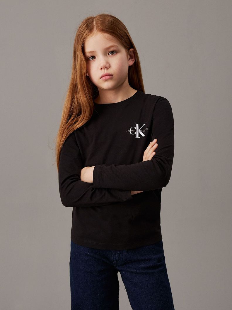 Polera Niño Chest Monologo Negro Calvin Klein-1