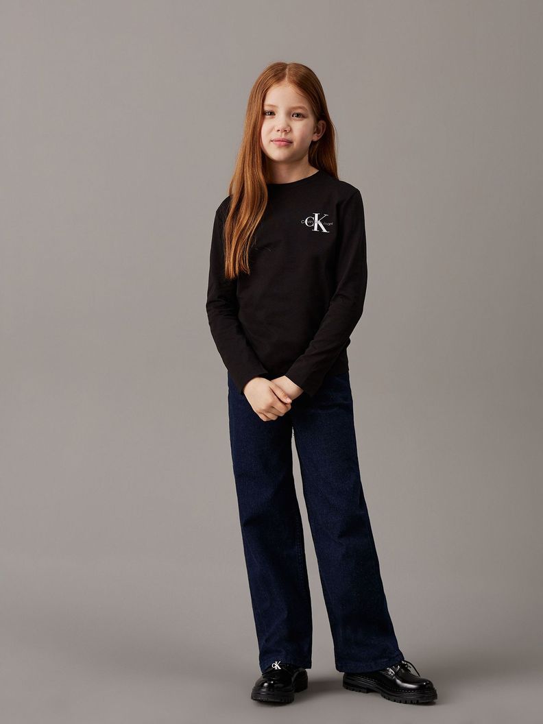 Polera Niño Chest Monologo Negro Calvin Klein-3