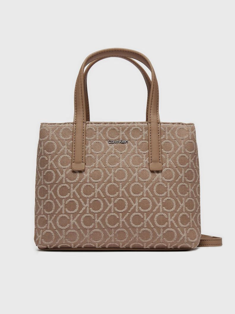 Cartera Mini Tote CK Must Beige Calvin Klein-0