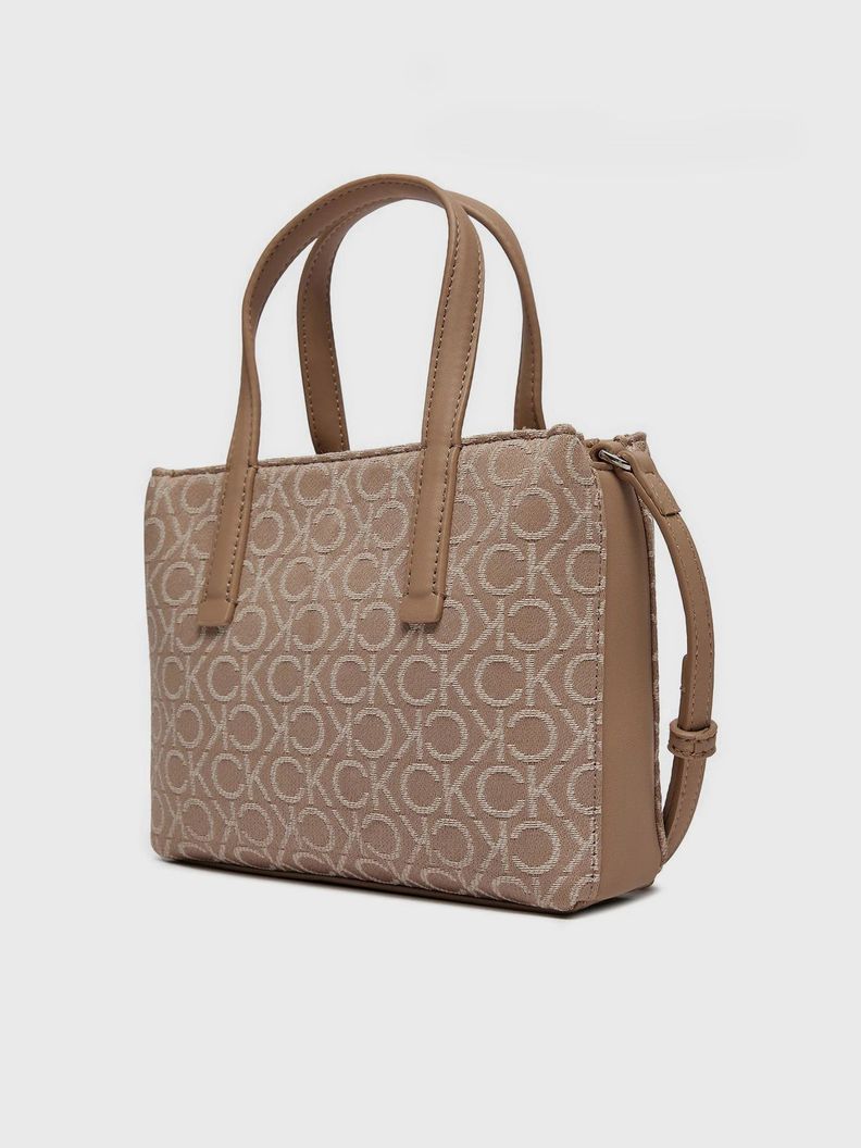 Cartera Mini Tote CK Must Beige Calvin Klein-1