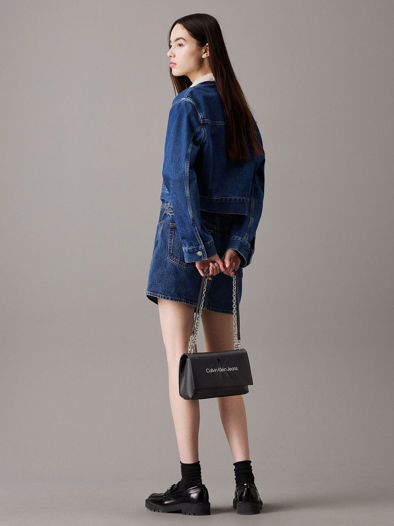 Cartera Sculpted Negro Calvin Klein-1