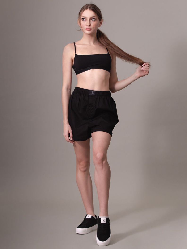 Bralette Tonal Logo Lightly Negro Calvin Klein-1