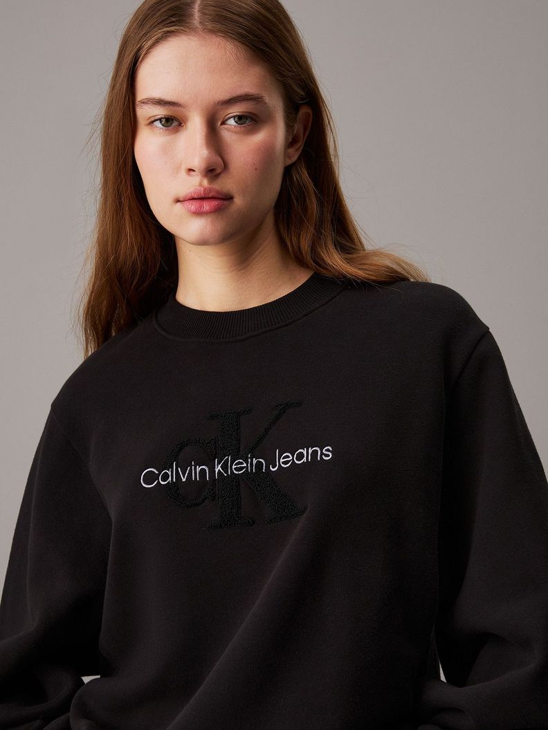 Polerón Chenille Monologo Negro Calvin Klein-3