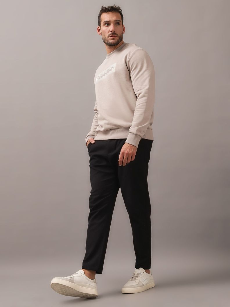 Polerón Textured Embroidery Beige Calvin Klein-1