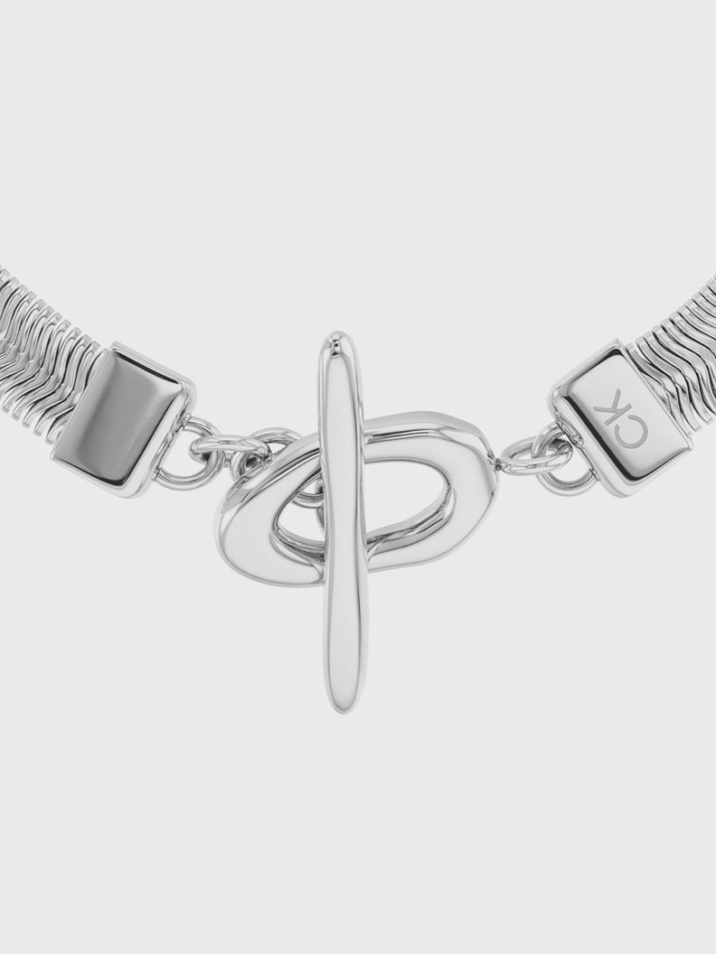 Cadena Bold Snake Plateado Calvin Klein-1