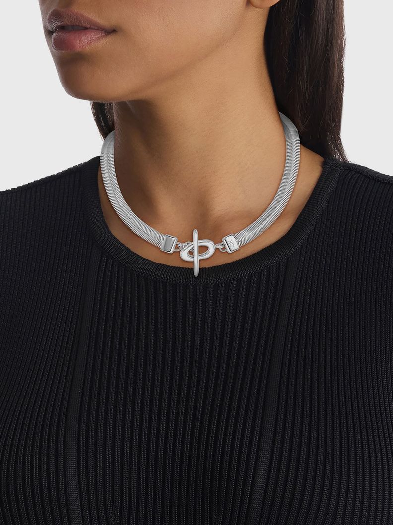 Cadena Bold Snake Plateado Calvin Klein-3