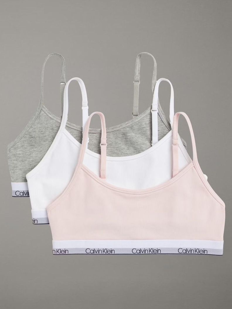Pack 3 Cropped Nina Bralettes Multicolor Calvin Klein Surtido S