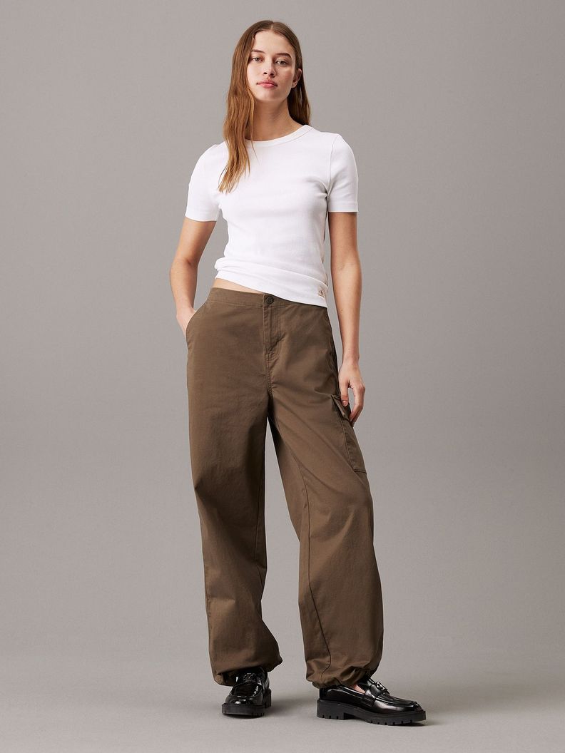 Pantalón Cargo Brushed Cotton Verde Calvin Klein-1