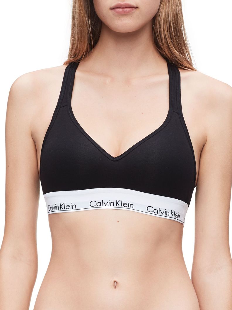 Bralette Corpiño algodón Negro Calvin Klein-0