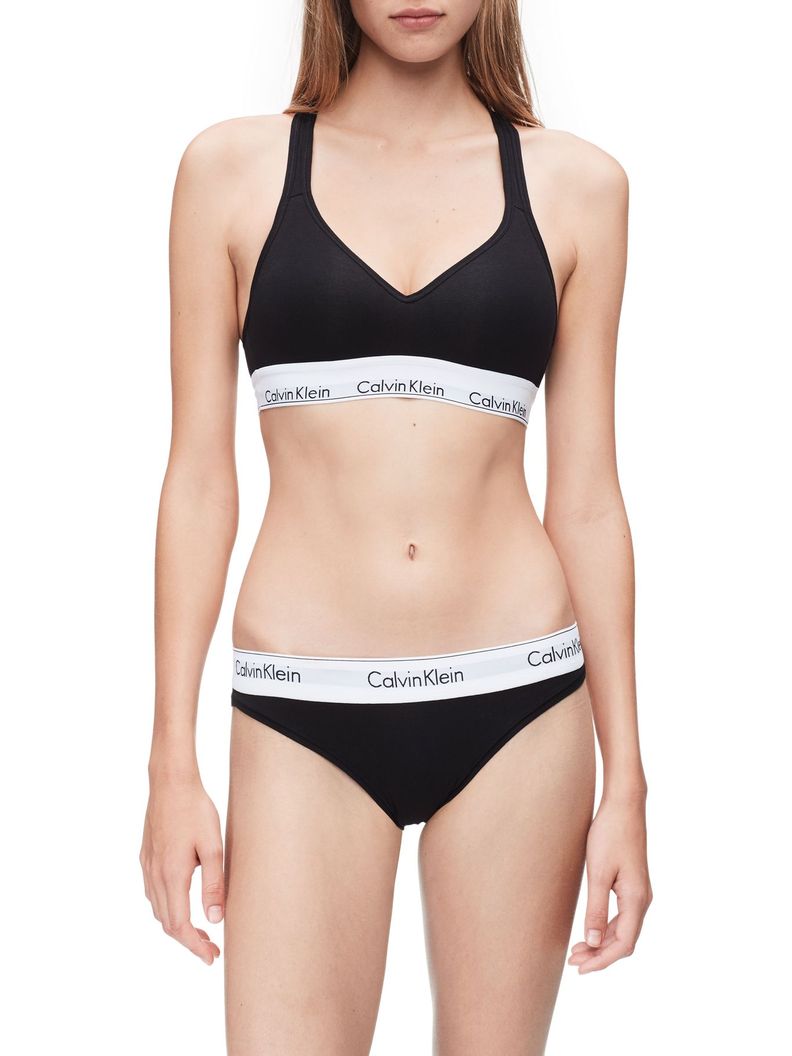 Bralette Corpiño algodón Negro Calvin Klein-2