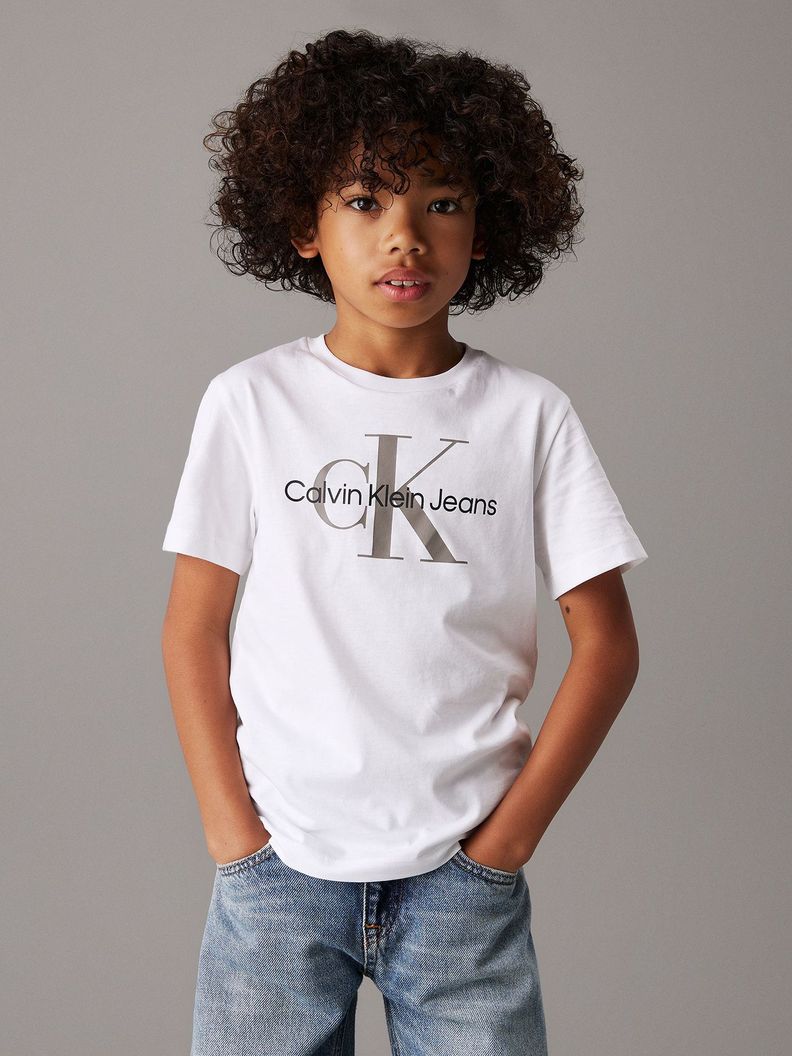 Polera Niño CK Monogram Blanco Calvin Klein-0