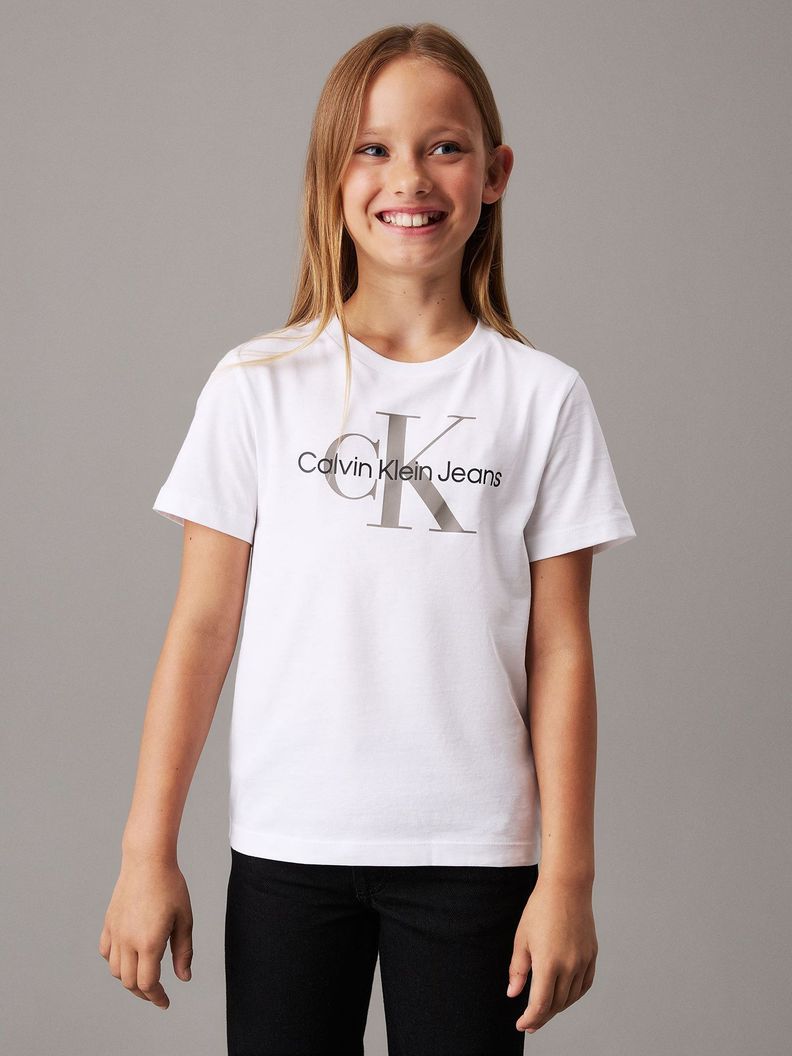 Polera Niño CK Monogram Blanco Calvin Klein-1