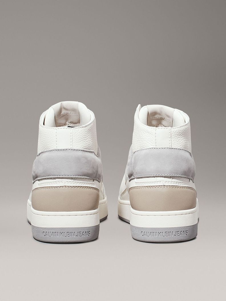 Zapatillas de Cuero Basket Cup Mid Blanco Calvin Klein-1