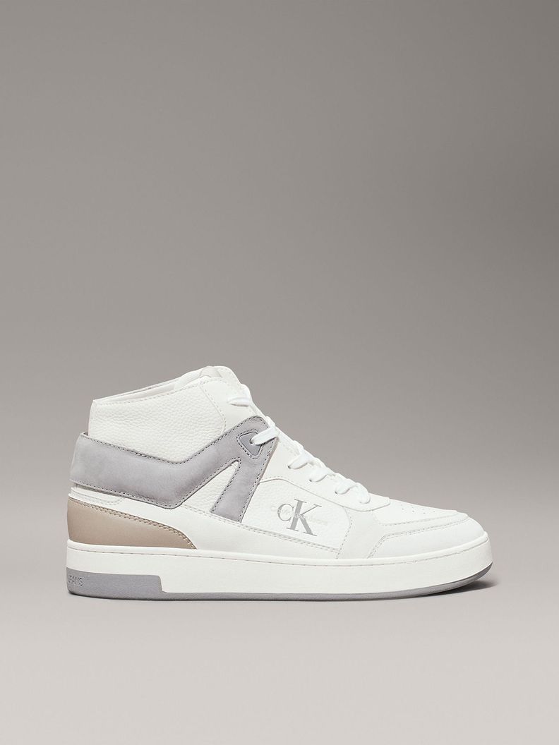 Zapatillas de Cuero Basket Cup Mid Blanco Calvin Klein-4