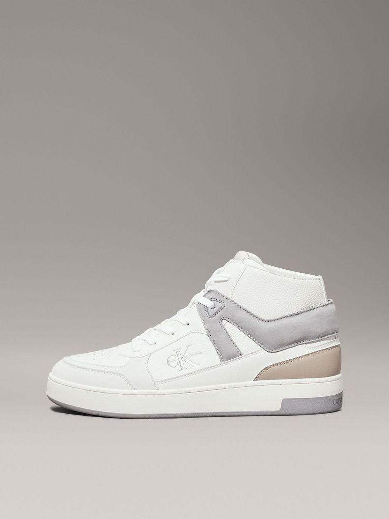 Zapatillas de Cuero Basket Cup Mid Blanco Calvin Klein-5