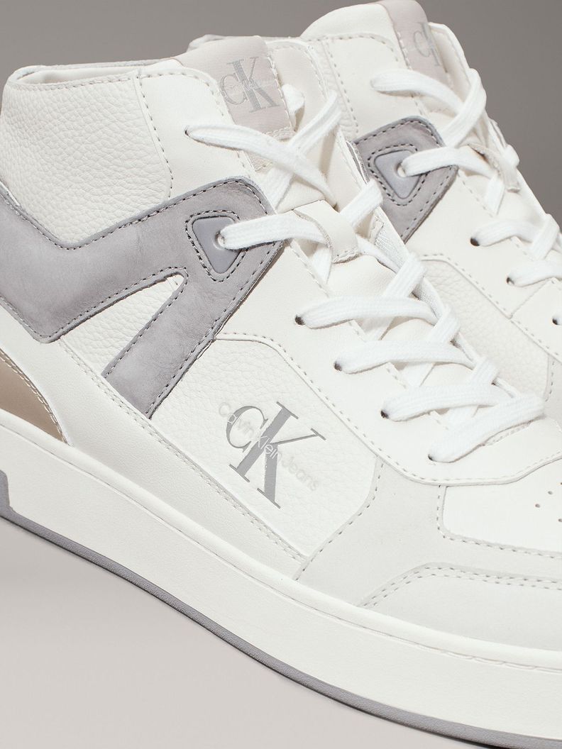 Zapatillas de Cuero Basket Cup Mid Blanco Calvin Klein-6