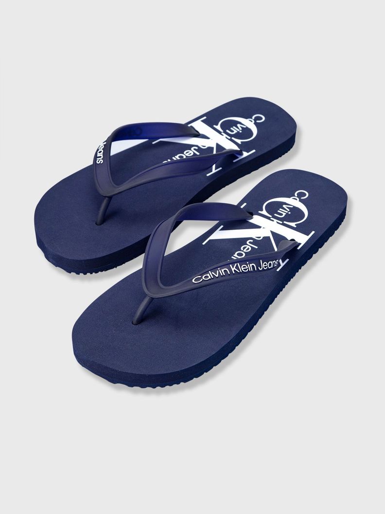 Sandalia Monogram Azul Calvin Klein