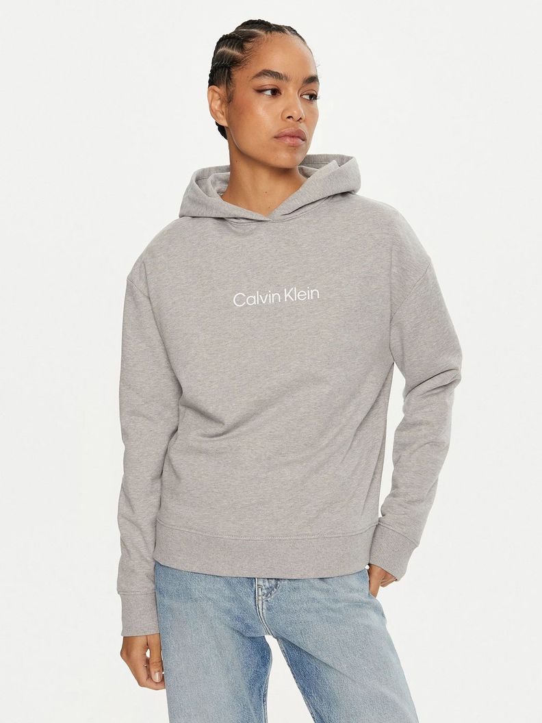 Poleron con Gorro Hero Logo Gris Calvin Klein-0
