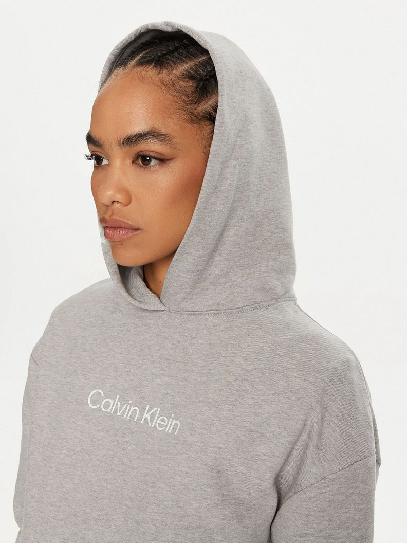 Poleron con Gorro Hero Logo Gris Calvin Klein-3