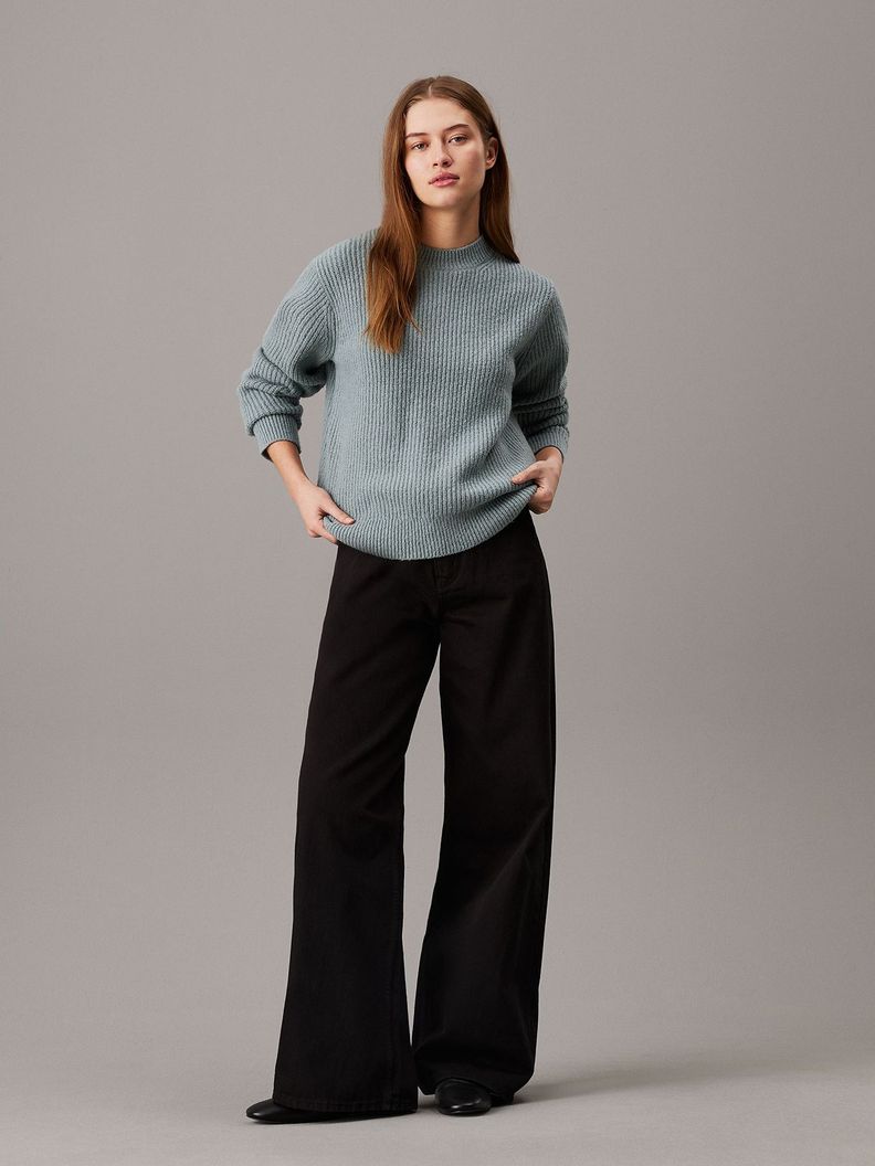 Sweater Boucle Rib Verde Calvin Klein-1