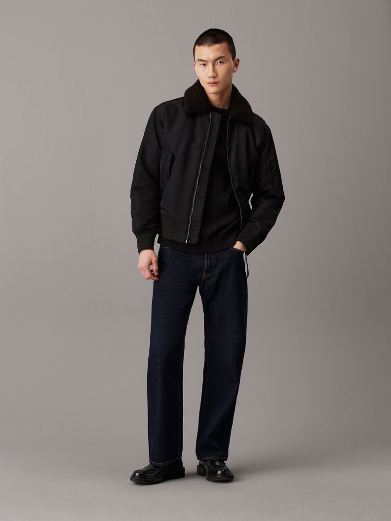 Chaqueta Aviator Sherpa Negro Calvin Klein-1