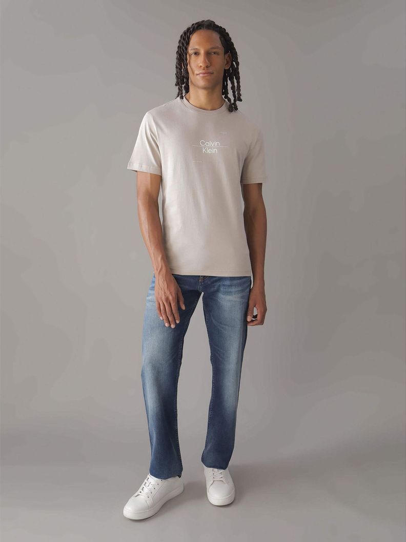 Polera Optic Line Logo Beige Calvin Klein-1