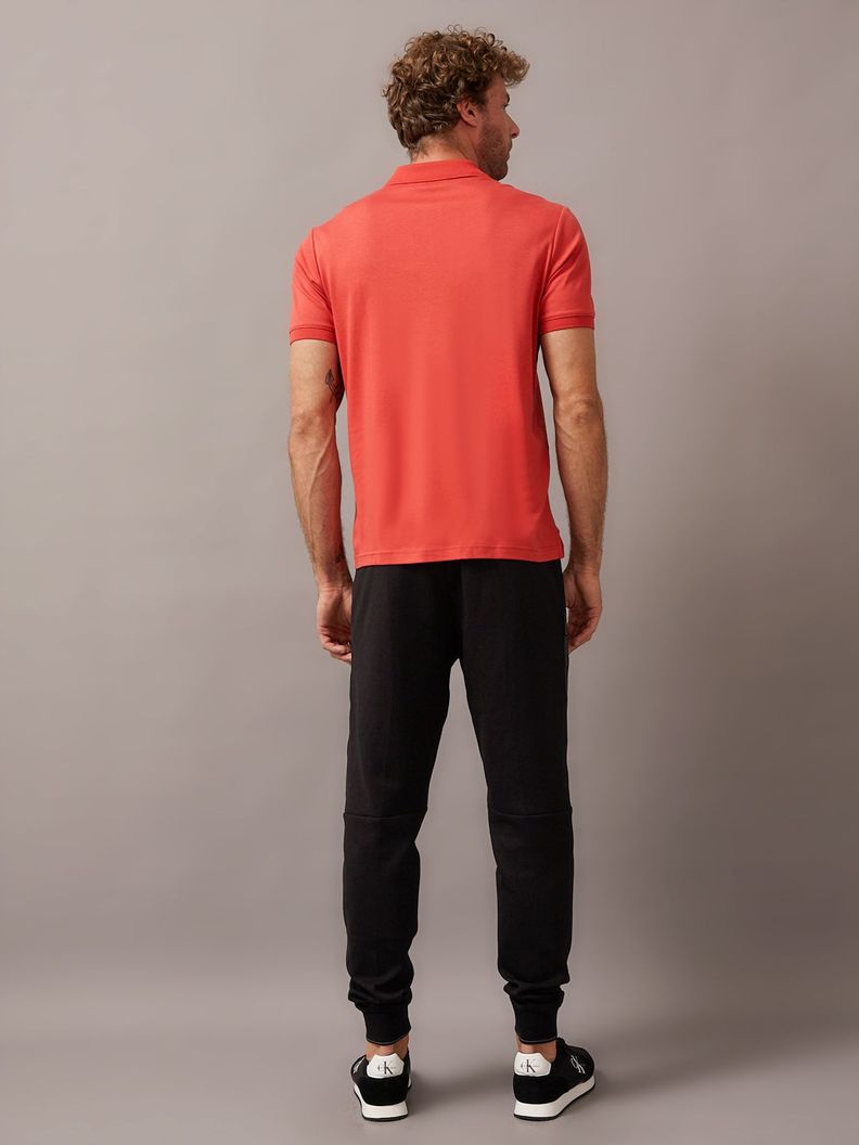 Polo Smooth Cotton Welt Rojo Calvin Klein-2